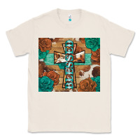 Natural blessed cross Classic Tee - BarkalooDesign
