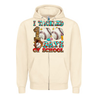 Sandshell i tackled 100 days of school baseball Zipper Hoodie - Zillion Design Studio
