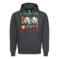 Smoke i tackled 100 days of school baseball Zipper Hoodie - Zillion Design Studio
