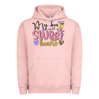 Pigment Salmon my bus full of sweet hearts Urban Hoodie - MaliasSmallBusiness