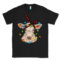 Charolais Calf With Christmas Lights Baby Cow Classic Tee | Teevron