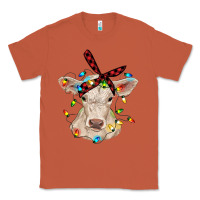 Copper charolais calf with christmas lights baby cow Classic Tee - RanaPortraitStore