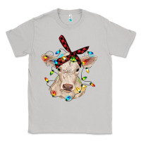 Moon Dust charolais calf with christmas lights baby cow Classic Tee - RanaPortraitStore