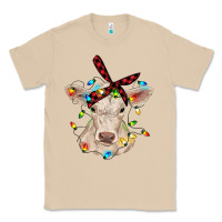 Mushroom charolais calf with christmas lights baby cow Classic Tee - RanaPortraitStore