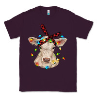 Plum charolais calf with christmas lights baby cow Classic Tee - RanaPortraitStore