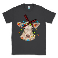 Smoke charolais calf with christmas lights baby cow Classic Tee - RanaPortraitStore