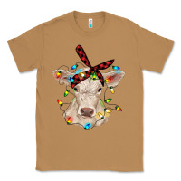 Toasted Coconut charolais calf with christmas lights baby cow Classic Tee - RanaPortraitStore
