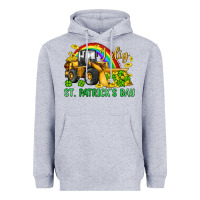 Heather Grey i dig st patrick s day bulldozer Heavyweight Hoodie - JahusDesignShop