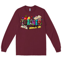 Burgundy teacher squad Long Sleeve Tee - Zillion Design Studio
