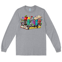 Heather Grey teacher squad Long Sleeve Tee - Zillion Design Studio