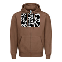 Chestnut distressed cowhide pattern Zipper Hoodie - RanaPortraitStore