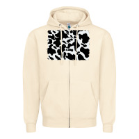 Sandshell distressed cowhide pattern Zipper Hoodie - RanaPortraitStore