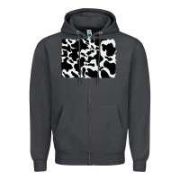 Smoke distressed cowhide pattern Zipper Hoodie - RanaPortraitStore