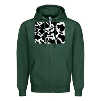 Sports Green distressed cowhide pattern Zipper Hoodie - RanaPortraitStore