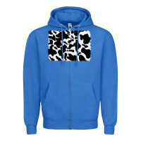 True Royal distressed cowhide pattern Zipper Hoodie - RanaPortraitStore