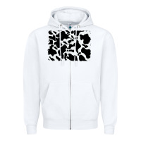 Distressed Cowhide Pattern Zipper Hoodie | Teevron