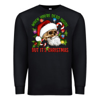 Black When You're Dead Inside But It's Christmas Hippie Skeleton Santa Premium Sweatshirt - Artiststas
