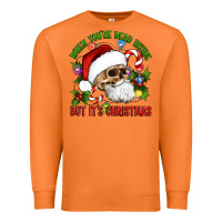 Carrot When You're Dead Inside But It's Christmas Hippie Skeleton Santa Premium Sweatshirt - Artiststas
