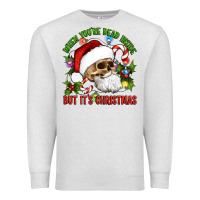 Oatmeal Heather When You're Dead Inside But It's Christmas Hippie Skeleton Santa Premium Sweatshirt - Artiststas