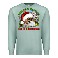 Seafoam When You're Dead Inside But It's Christmas Hippie Skeleton Santa Premium Sweatshirt - Artiststas