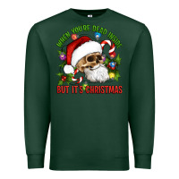 Sports Green When You're Dead Inside But It's Christmas Hippie Skeleton Santa Premium Sweatshirt - Artiststas