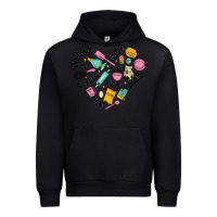 Black vanilla eggs sugar cocoa and kitchen heart Urban Hoodie - MaliasSmallBusiness