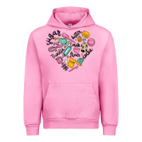 Fuchsia Pink vanilla eggs sugar cocoa and kitchen heart Urban Hoodie - MaliasSmallBusiness