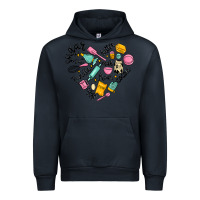 Navy vanilla eggs sugar cocoa and kitchen heart Urban Hoodie - MaliasSmallBusiness