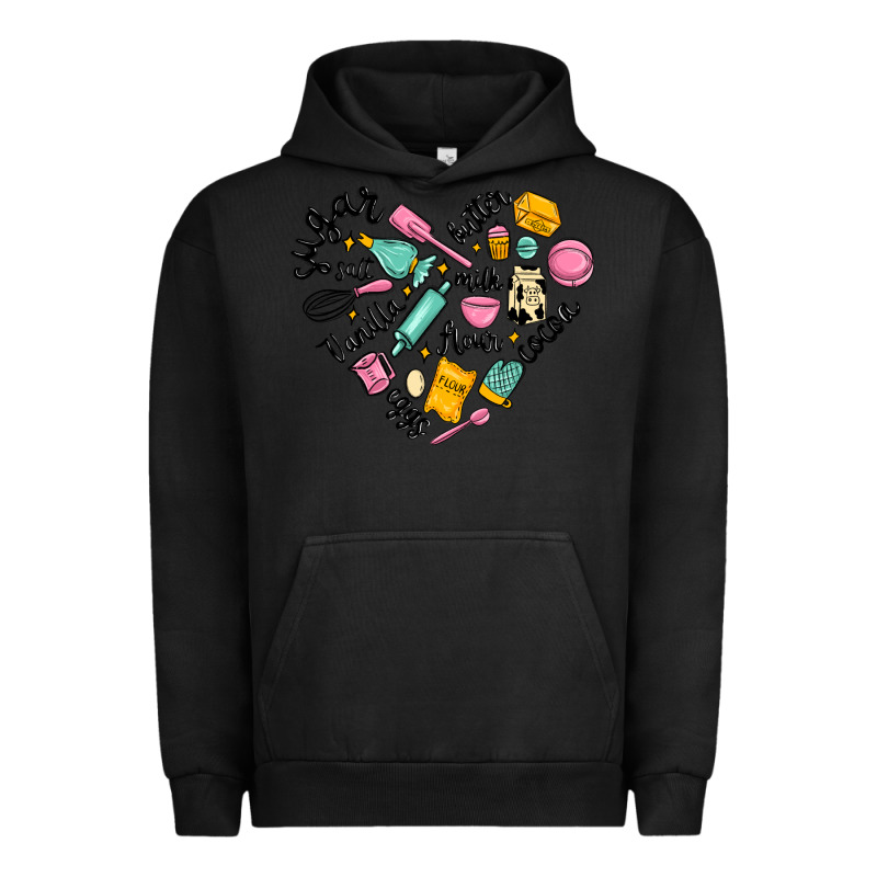 Vanilla Eggs Sugar Cocoa And Kitchen Heart Urban Hoodie by MaliasSmallBusiness | Teevron