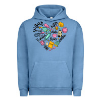 Pigment Pebble Blue vanilla eggs sugar cocoa and kitchen heart Urban Hoodie - MaliasSmallBusiness
