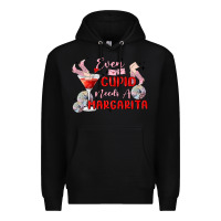 Black even cupid need a margarita Premium Hoodie - MaliasSmallBusiness