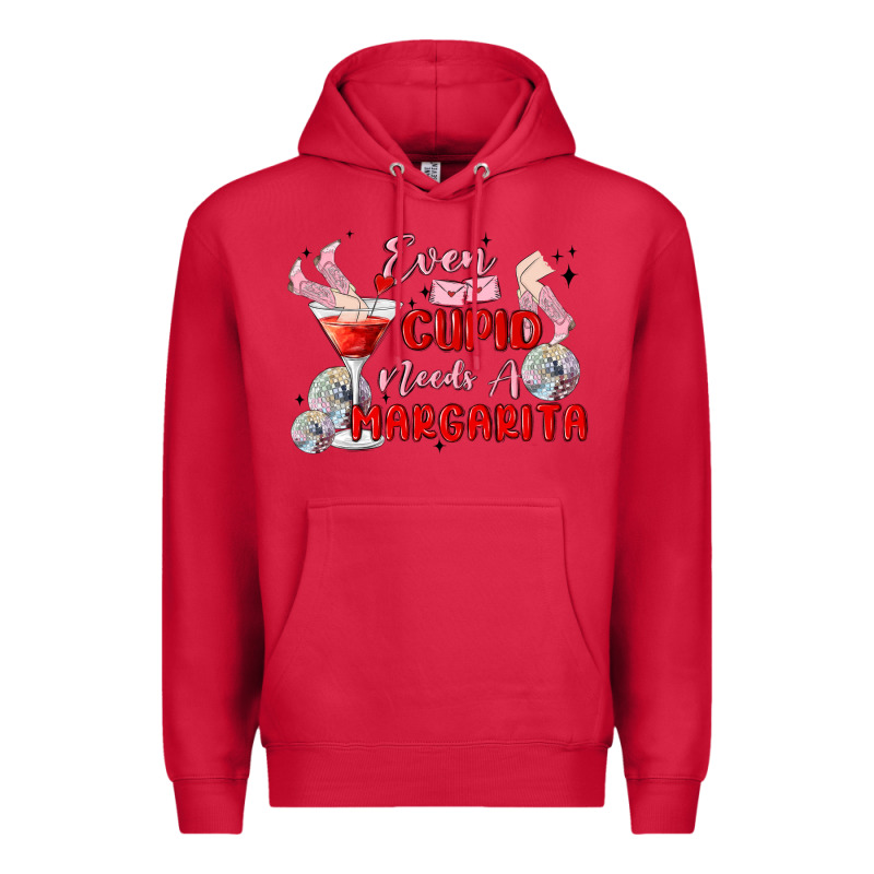 Even Cupid Need A Margarita Premium Hoodie by MaliasSmallBusiness | Teevron