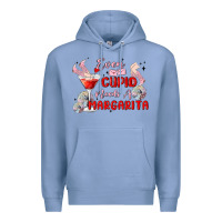 Colony Blue even cupid need a margarita Premium Hoodie - MaliasSmallBusiness
