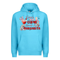 Ocean Blue even cupid need a margarita Premium Hoodie - MaliasSmallBusiness