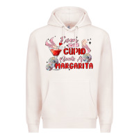 Pale Pink even cupid need a margarita Premium Hoodie - MaliasSmallBusiness