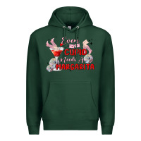 Sports Green even cupid need a margarita Premium Hoodie - MaliasSmallBusiness