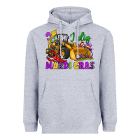 Heather Grey i dig mardi gras bulldozer Heavyweight Hoodie - JahusDesignShop