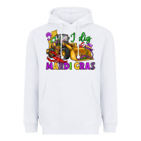 White i dig mardi gras bulldozer Heavyweight Hoodie - JahusDesignShop