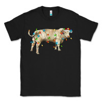 Black Charolais bull with christmas lights Classic Tee - RanaPortraitStore