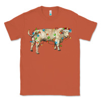 Copper Charolais bull with christmas lights Classic Tee - RanaPortraitStore