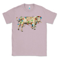 Lilac Charolais bull with christmas lights Classic Tee - RanaPortraitStore