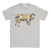 Moon Dust Charolais bull with christmas lights Classic Tee - RanaPortraitStore