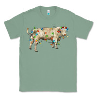 Sage Charolais bull with christmas lights Classic Tee - RanaPortraitStore
