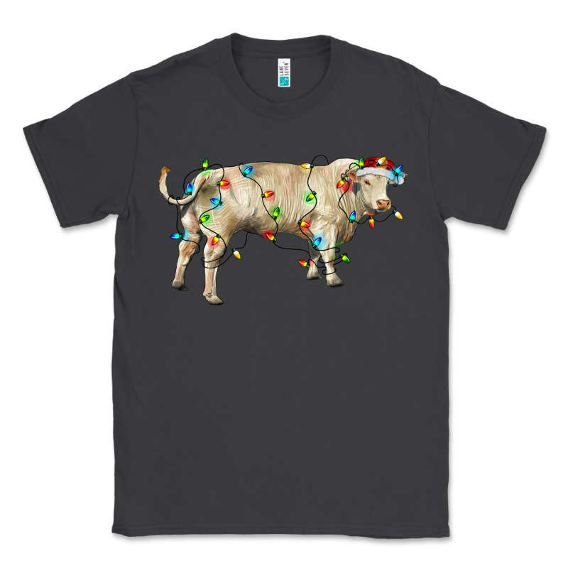 Charolais Bull With Christmas Lights Classic Tee by RanaPortraitStore | Teevron