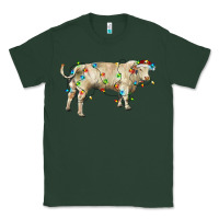 Sports Green Charolais bull with christmas lights Classic Tee - RanaPortraitStore