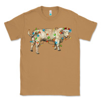 Toasted Coconut Charolais bull with christmas lights Classic Tee - RanaPortraitStore