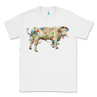 White Charolais bull with christmas lights Classic Tee - RanaPortraitStore