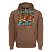 Chestnut i tackled 100 days of school american football Zipper Hoodie - Zillion Design Studio