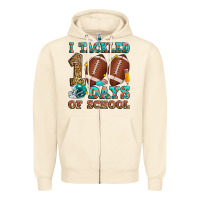 Sandshell i tackled 100 days of school american football Zipper Hoodie - Zillion Design Studio