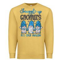 Antique Gold snuggle up gnomies it's cold outside Premium Sweatshirt - JahusDesignShop